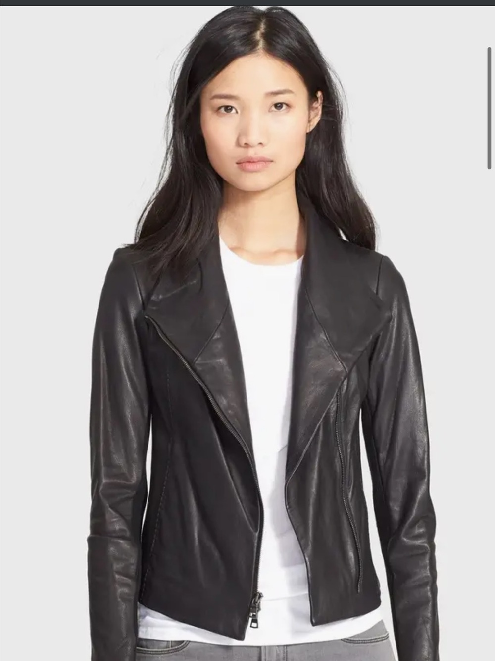 Vince Scuba black leather jacket Sz large